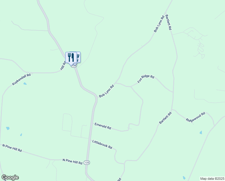 map of restaurants, bars, coffee shops, grocery stores, and more near 5126 Bob Lynn Road in Cookeville
