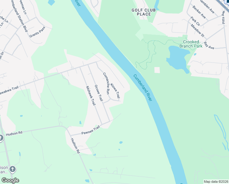 map of restaurants, bars, coffee shops, grocery stores, and more near 120 Kiowa Trail in Nashville