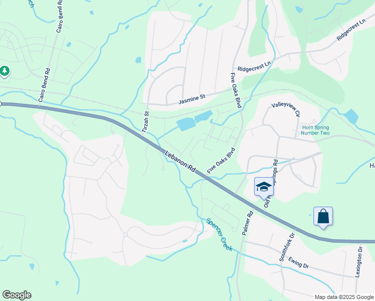 map of restaurants, bars, coffee shops, grocery stores, and more near 25 Prowell Lake Road in Lebanon