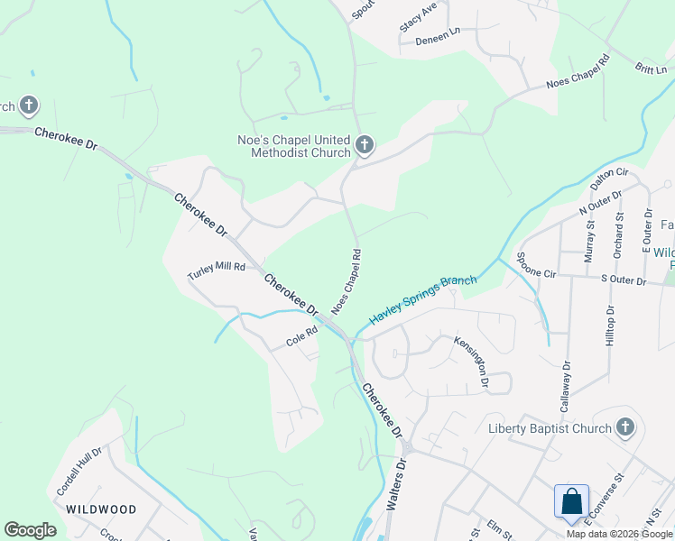 map of restaurants, bars, coffee shops, grocery stores, and more near 297 Noes Chapel Road in Morristown