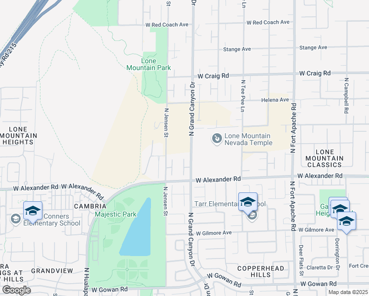 map of restaurants, bars, coffee shops, grocery stores, and more near 4123 North Grand Canyon Drive in Las Vegas