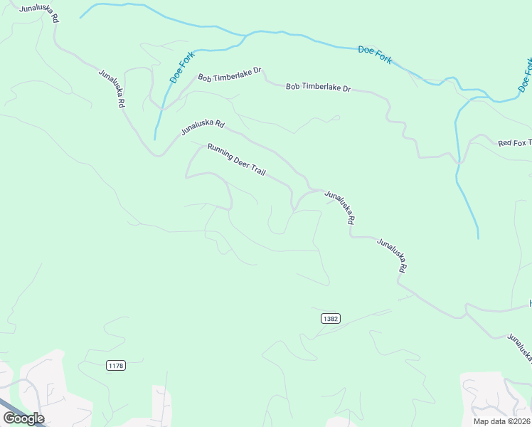 map of restaurants, bars, coffee shops, grocery stores, and more near 1075 Running Deer Trail in Boone