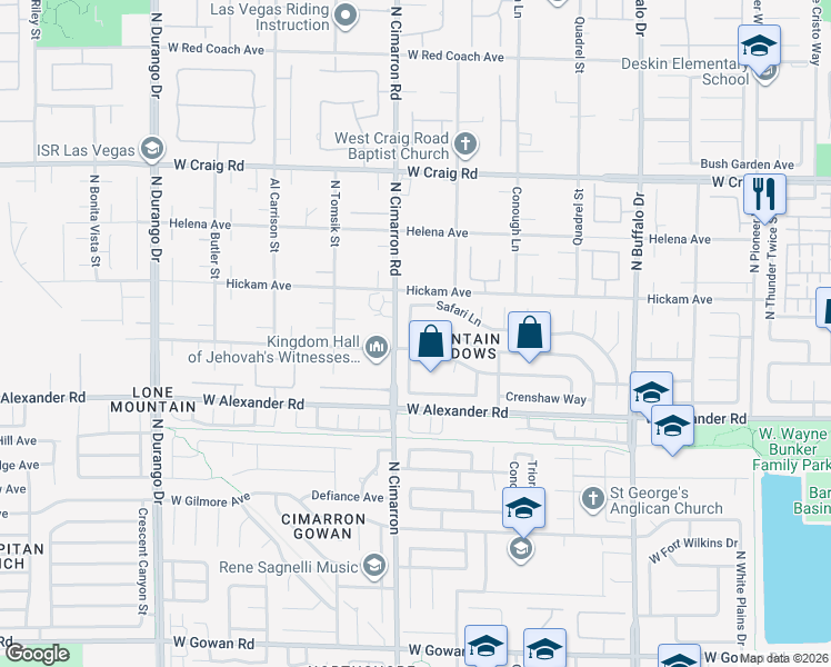 map of restaurants, bars, coffee shops, grocery stores, and more near 8017 Wedlock Lane in Las Vegas