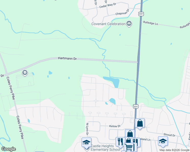map of restaurants, bars, coffee shops, grocery stores, and more near 122 Merion Way in Lebanon
