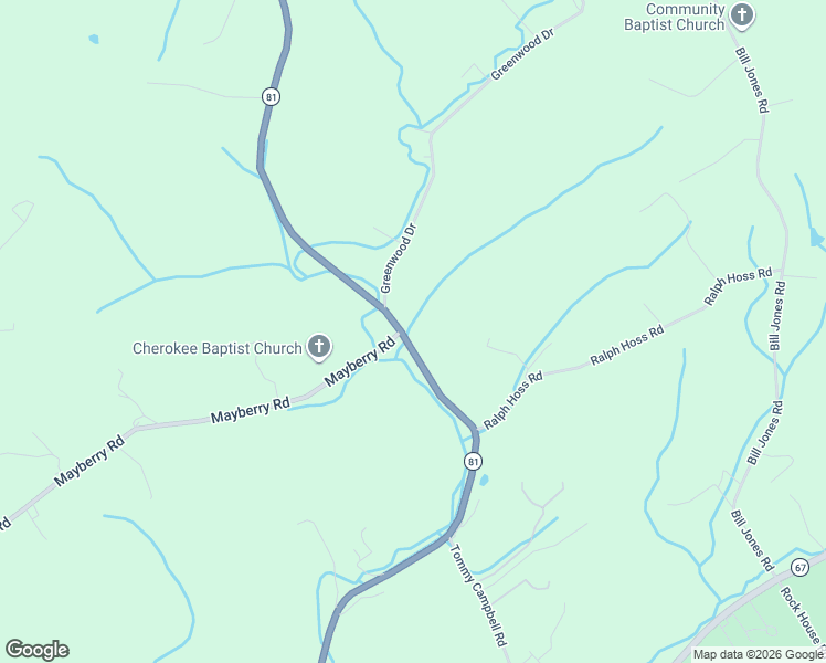 map of restaurants, bars, coffee shops, grocery stores, and more near 2718-2732 Highway 81 South in Jonesborough