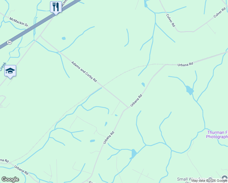 map of restaurants, bars, coffee shops, grocery stores, and more near 293 Adams and Corby Rd in Washington