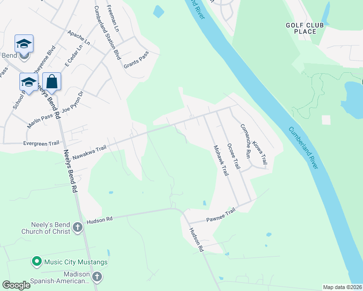 map of restaurants, bars, coffee shops, grocery stores, and more near 417 Nawakwa Trail in Nashville