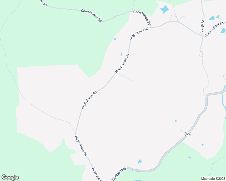 map of restaurants, bars, coffee shops, grocery stores, and more near 735 Hugh Jones Road in Sunbright