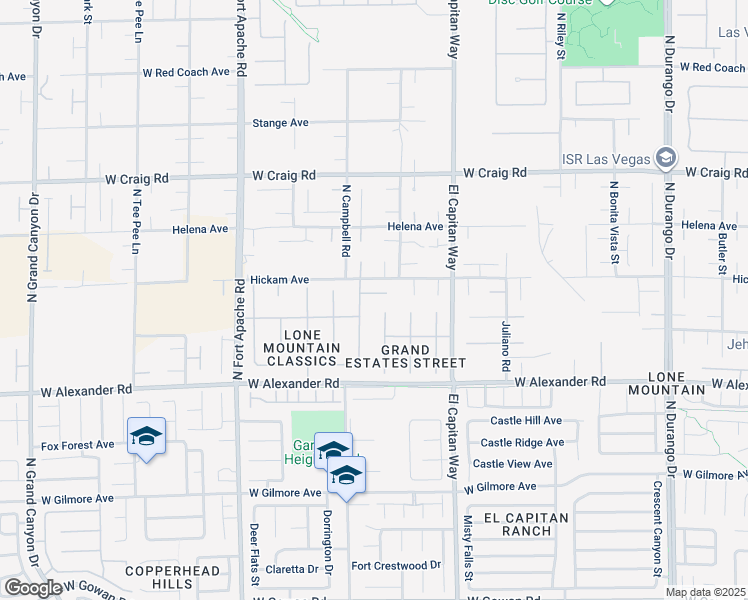 map of restaurants, bars, coffee shops, grocery stores, and more near 8909 Mount Hood Court in Las Vegas