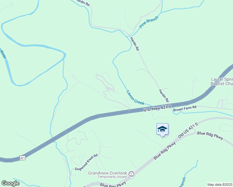 map of restaurants, bars, coffee shops, grocery stores, and more near 138 Mountain Ivy Lane in Boone