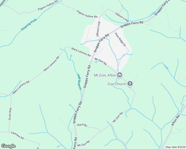 map of restaurants, bars, coffee shops, grocery stores, and more near 5850 Snapps Ferry Road in Afton