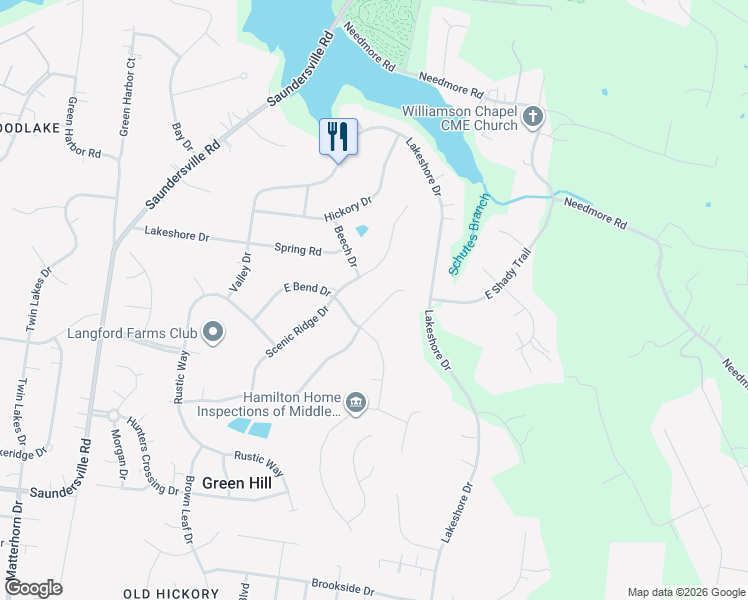 map of restaurants, bars, coffee shops, grocery stores, and more near 5545 West Shady Trail in Green Hill
