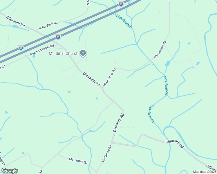 map of restaurants, bars, coffee shops, grocery stores, and more near 50 Wisecarver Road in Mosheim