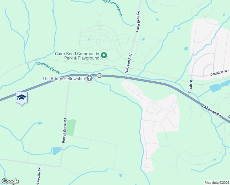 map of restaurants, bars, coffee shops, grocery stores, and more near 4780 Lebanon Road in Lebanon