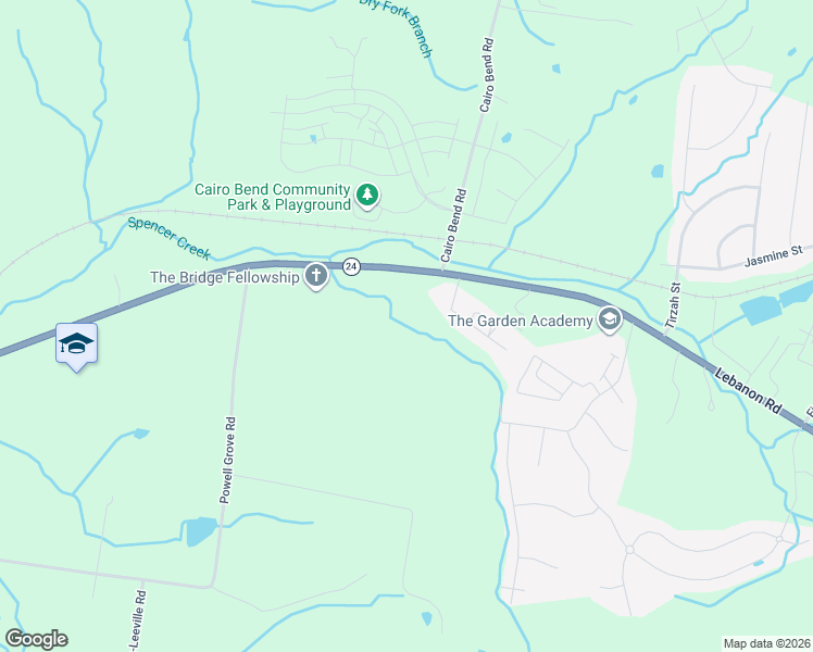 map of restaurants, bars, coffee shops, grocery stores, and more near 4780 Lebanon Road in Lebanon
