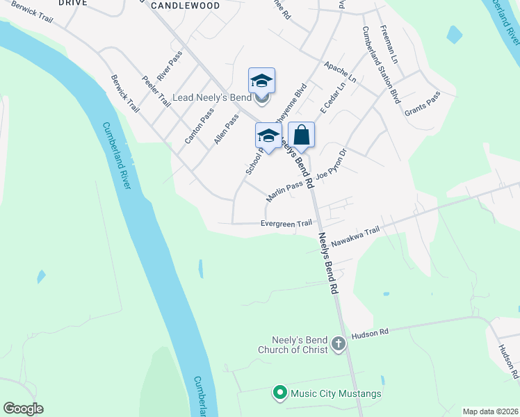 map of restaurants, bars, coffee shops, grocery stores, and more near 815 Marlin Pass in Nashville
