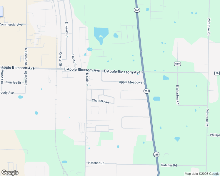 map of restaurants, bars, coffee shops, grocery stores, and more near 800 Amethyst Avenue in Springdale