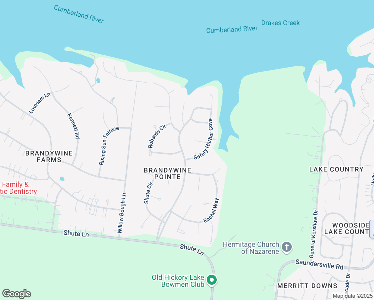 map of restaurants, bars, coffee shops, grocery stores, and more near 4112 Brandywine Pointe Boulevard in Nashville
