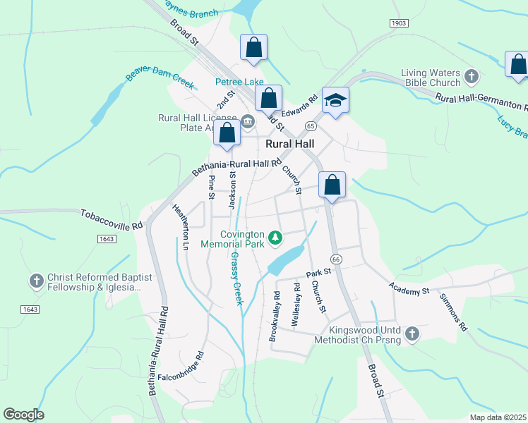 map of restaurants, bars, coffee shops, grocery stores, and more near 255 Summit St in Rural Hall