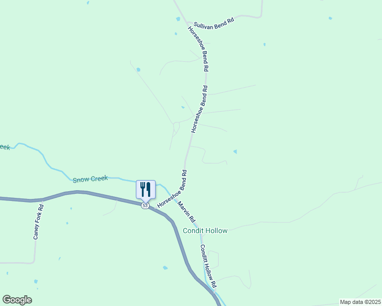 map of restaurants, bars, coffee shops, grocery stores, and more near 34 Horseshoe Bend Road in Elmwood