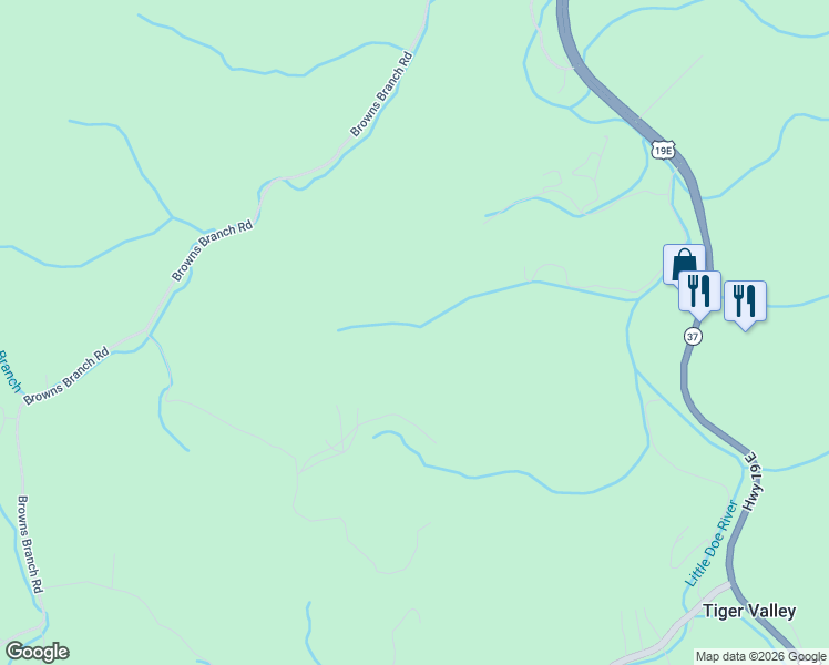 map of restaurants, bars, coffee shops, grocery stores, and more near in Tiger Valley