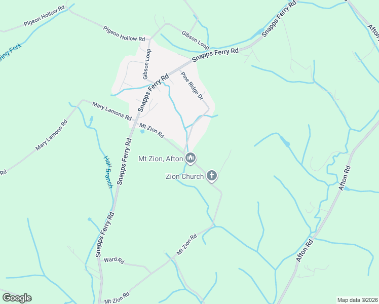 map of restaurants, bars, coffee shops, grocery stores, and more near 600 Mount Zion Road in Afton