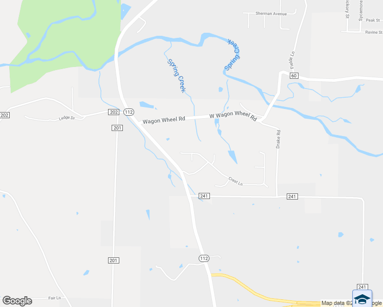 map of restaurants, bars, coffee shops, grocery stores, and more near 8935 Crest Lane in Springdale