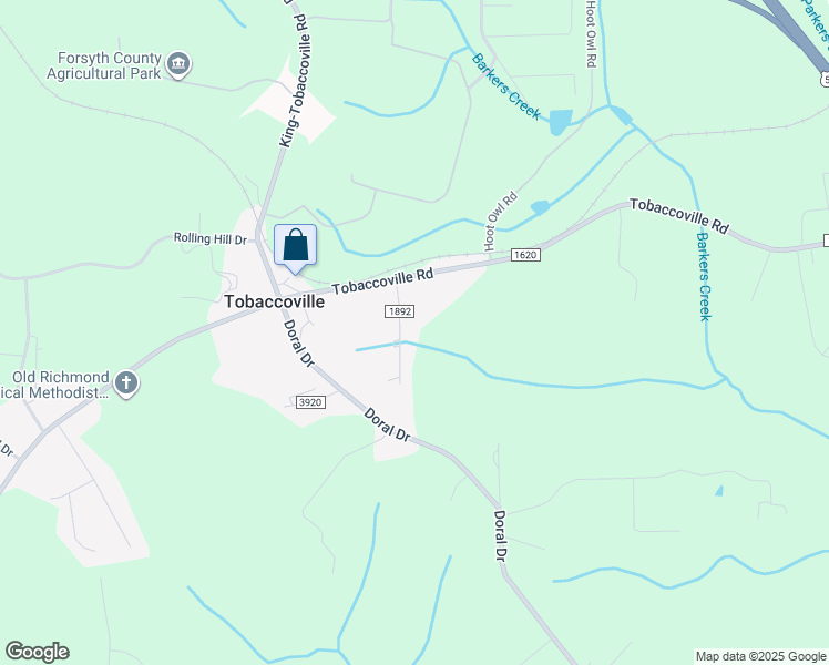 map of restaurants, bars, coffee shops, grocery stores, and more near 8049 Loretta Lane in Tobaccoville