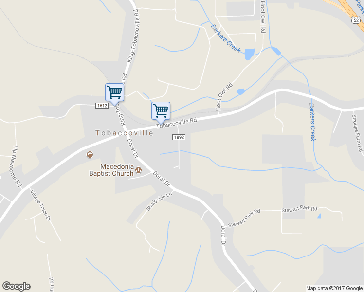map of restaurants, bars, coffee shops, grocery stores, and more near 8049 Loretta Lane in Tobaccoville