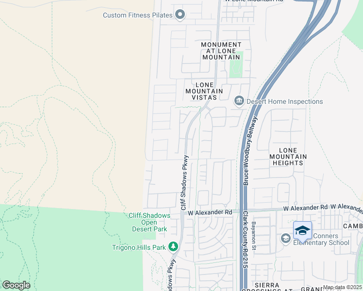 map of restaurants, bars, coffee shops, grocery stores, and more near 4224 Governors Hill Street in Las Vegas
