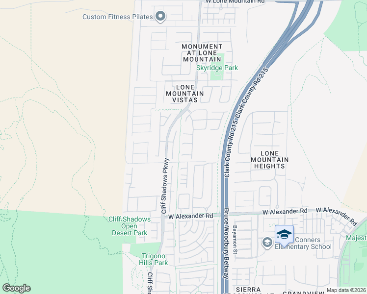 map of restaurants, bars, coffee shops, grocery stores, and more near 10612 Tiffanieville Court in Las Vegas