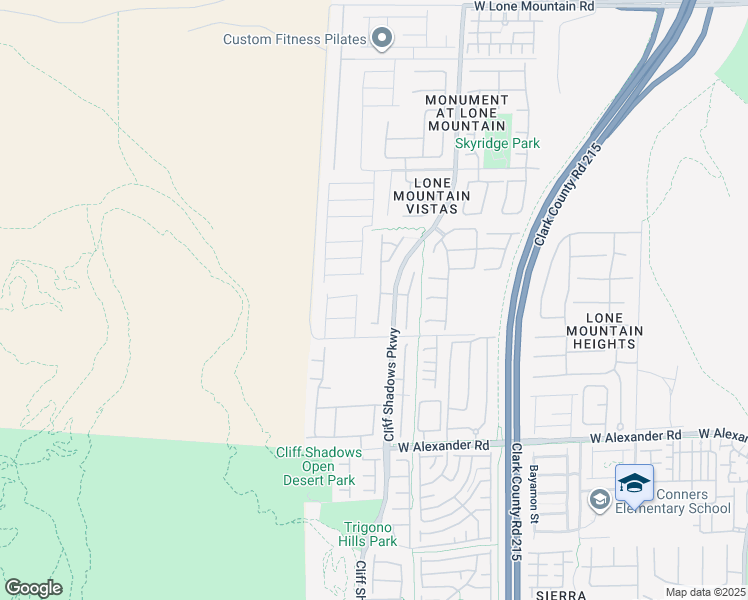 map of restaurants, bars, coffee shops, grocery stores, and more near 4233 Governors Hill Street in Las Vegas