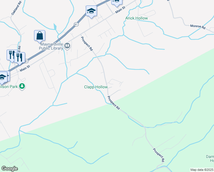 map of restaurants, bars, coffee shops, grocery stores, and more near 192 Prospect Road in Maynardville