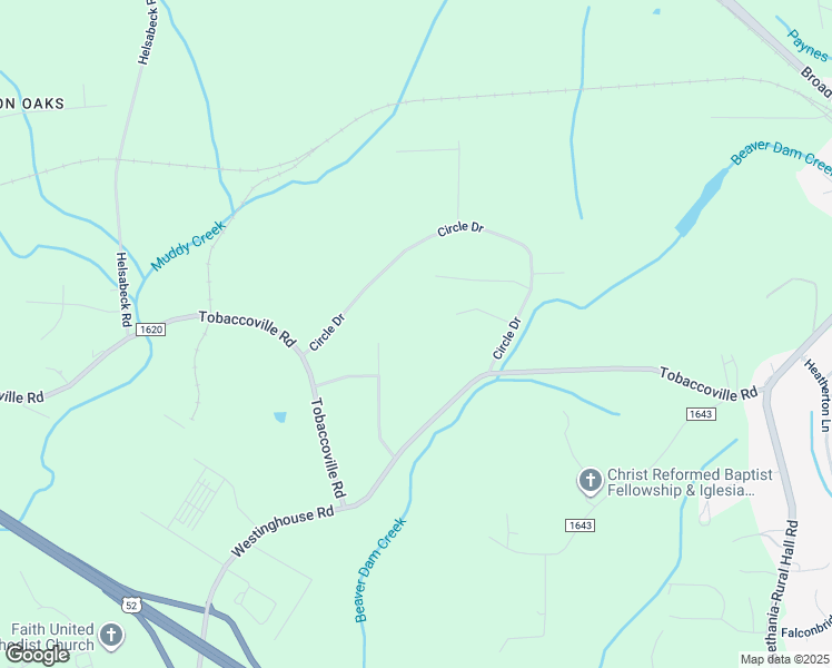 map of restaurants, bars, coffee shops, grocery stores, and more near 8439 Circle Trail Drive in Rural Hall