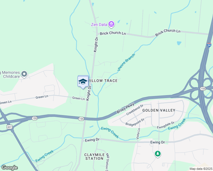 map of restaurants, bars, coffee shops, grocery stores, and more near 1208 Rock Creek Trce in Nashville