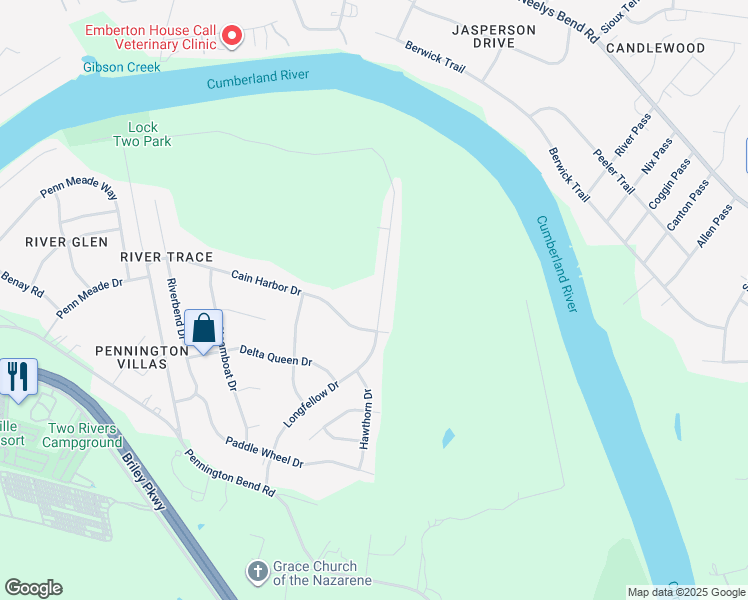 map of restaurants, bars, coffee shops, grocery stores, and more near 4217 Longfellow Drive in Nashville