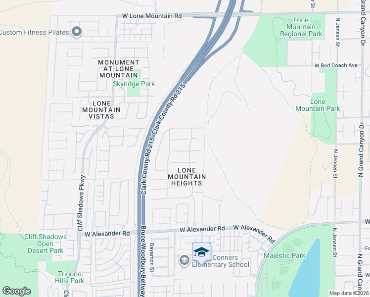 map of restaurants, bars, coffee shops, grocery stores, and more near 10400 Grassyrock Court in Las Vegas