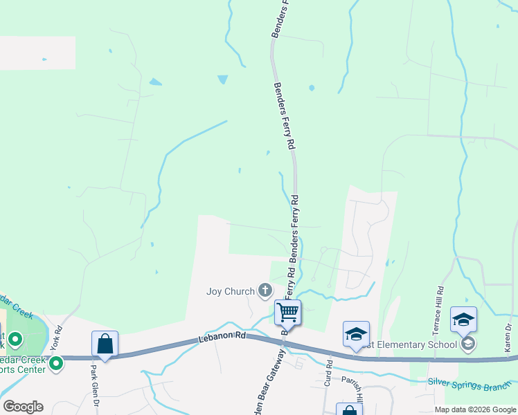 map of restaurants, bars, coffee shops, grocery stores, and more near 431 Benders Ferry Road in Mt. Juliet