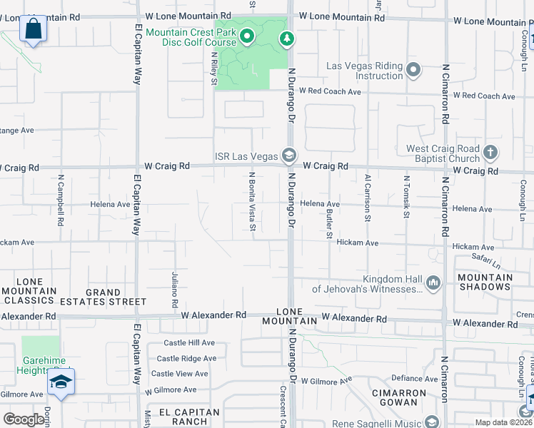 map of restaurants, bars, coffee shops, grocery stores, and more near 4274 Sharon Lan Circle in Las Vegas