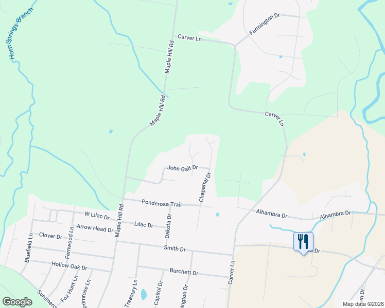 map of restaurants, bars, coffee shops, grocery stores, and more near 927 Canyon Creek Drive in Lebanon