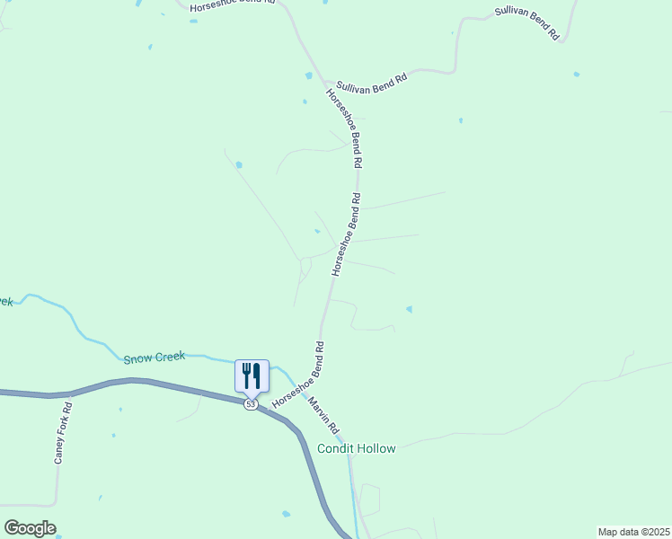 map of restaurants, bars, coffee shops, grocery stores, and more near 44 Horseshoe Bend Road in Elmwood