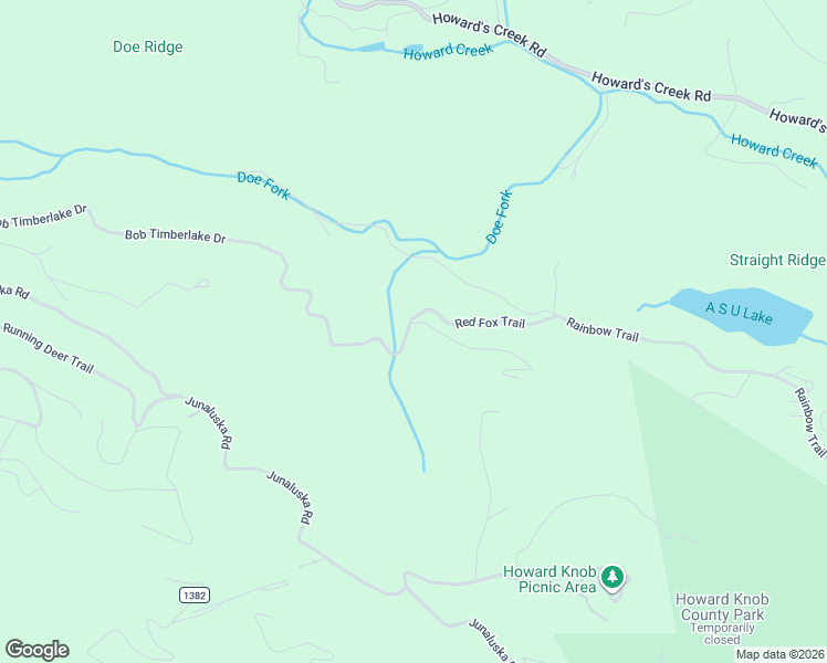 map of restaurants, bars, coffee shops, grocery stores, and more near 492 Red Fox Trail in Boone