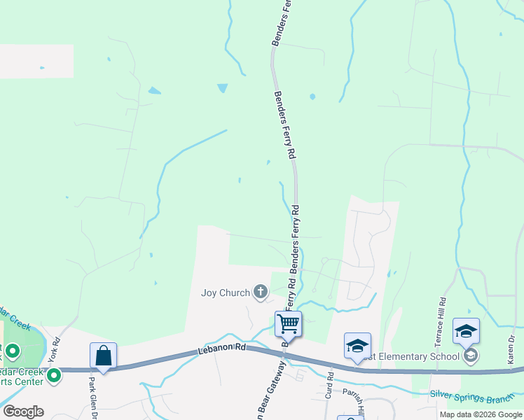 map of restaurants, bars, coffee shops, grocery stores, and more near 431 Benders Ferry Road in Mt. Juliet