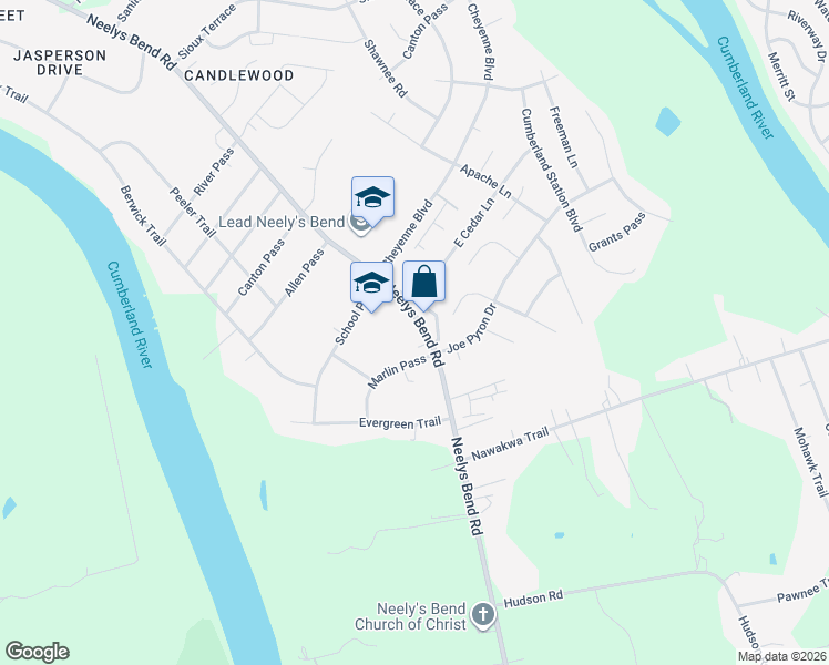 map of restaurants, bars, coffee shops, grocery stores, and more near 1399 Joe Pyron Drive in Nashville