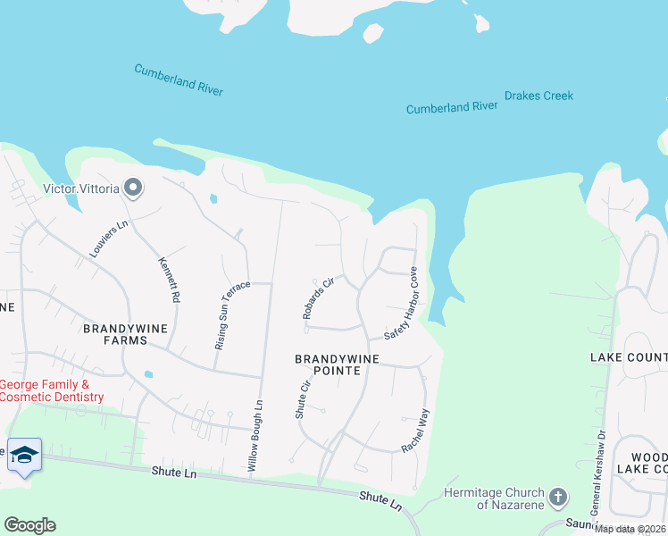 map of restaurants, bars, coffee shops, grocery stores, and more near 536 Robards Circle in Nashville