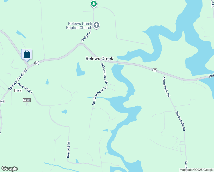 map of restaurants, bars, coffee shops, grocery stores, and more near Belews Lake Drive in Belews Creek
