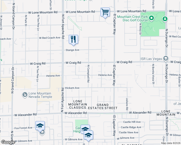 map of restaurants, bars, coffee shops, grocery stores, and more near 4317 Velvet Ridge Court in Las Vegas