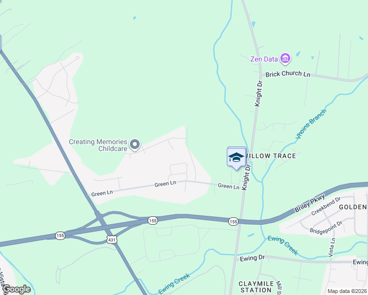 map of restaurants, bars, coffee shops, grocery stores, and more near 3443 Tisdall Drive in Nashville