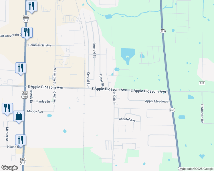 map of restaurants, bars, coffee shops, grocery stores, and more near 819 Topaz Street in Lowell