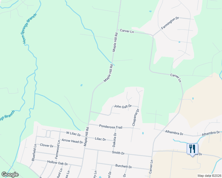 map of restaurants, bars, coffee shops, grocery stores, and more near 519 Maple Hill Road in Lebanon